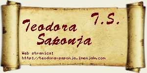 Teodora Šaponja vizit kartica